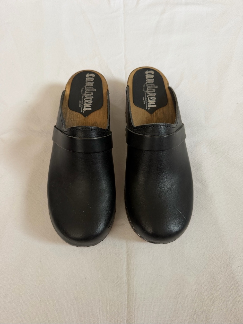 Sandgrens Black Clogs 38